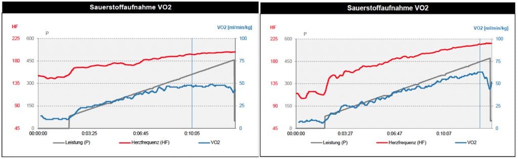 Vergleich der VO2 max